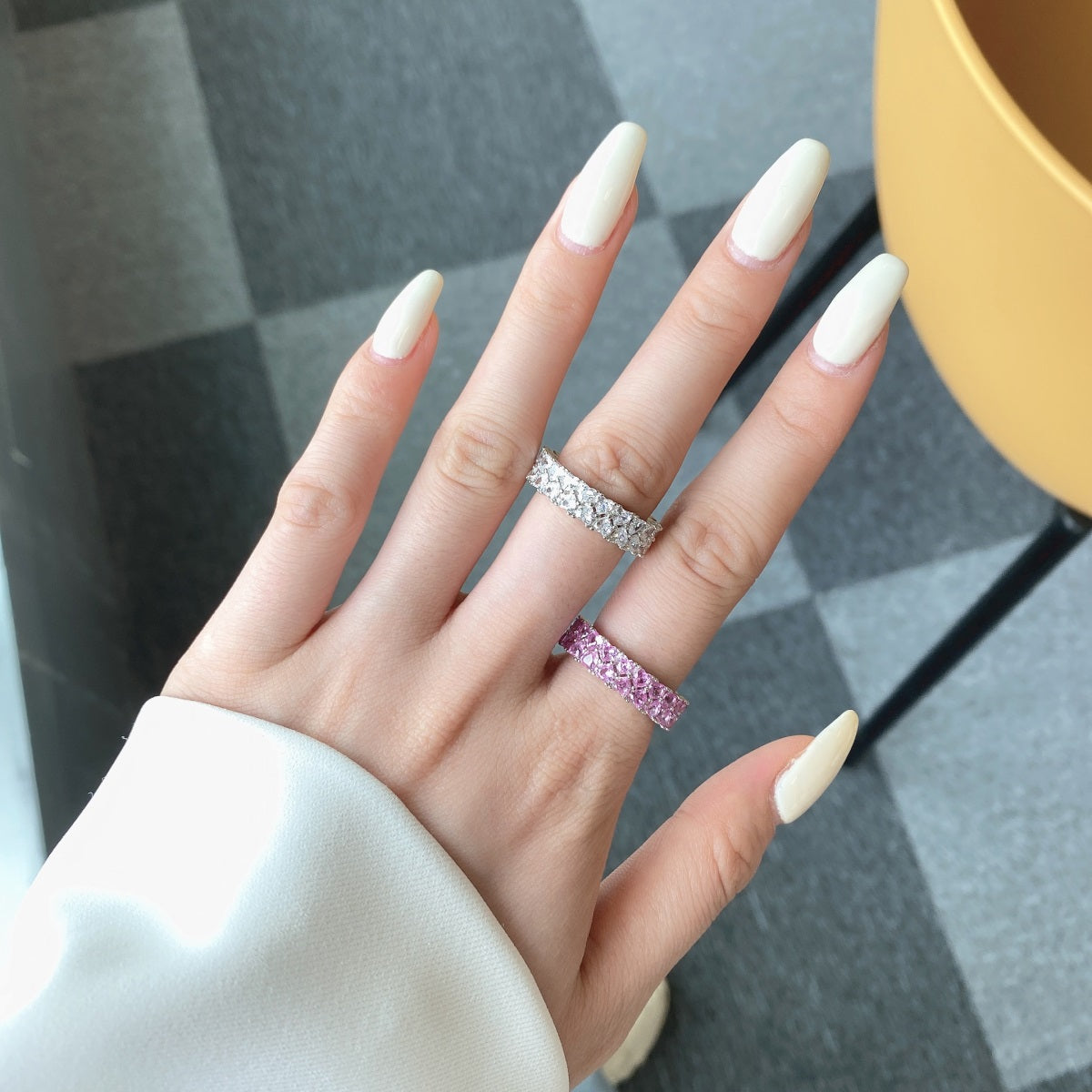 [CharmAries]Sparkling Full Heart Ring