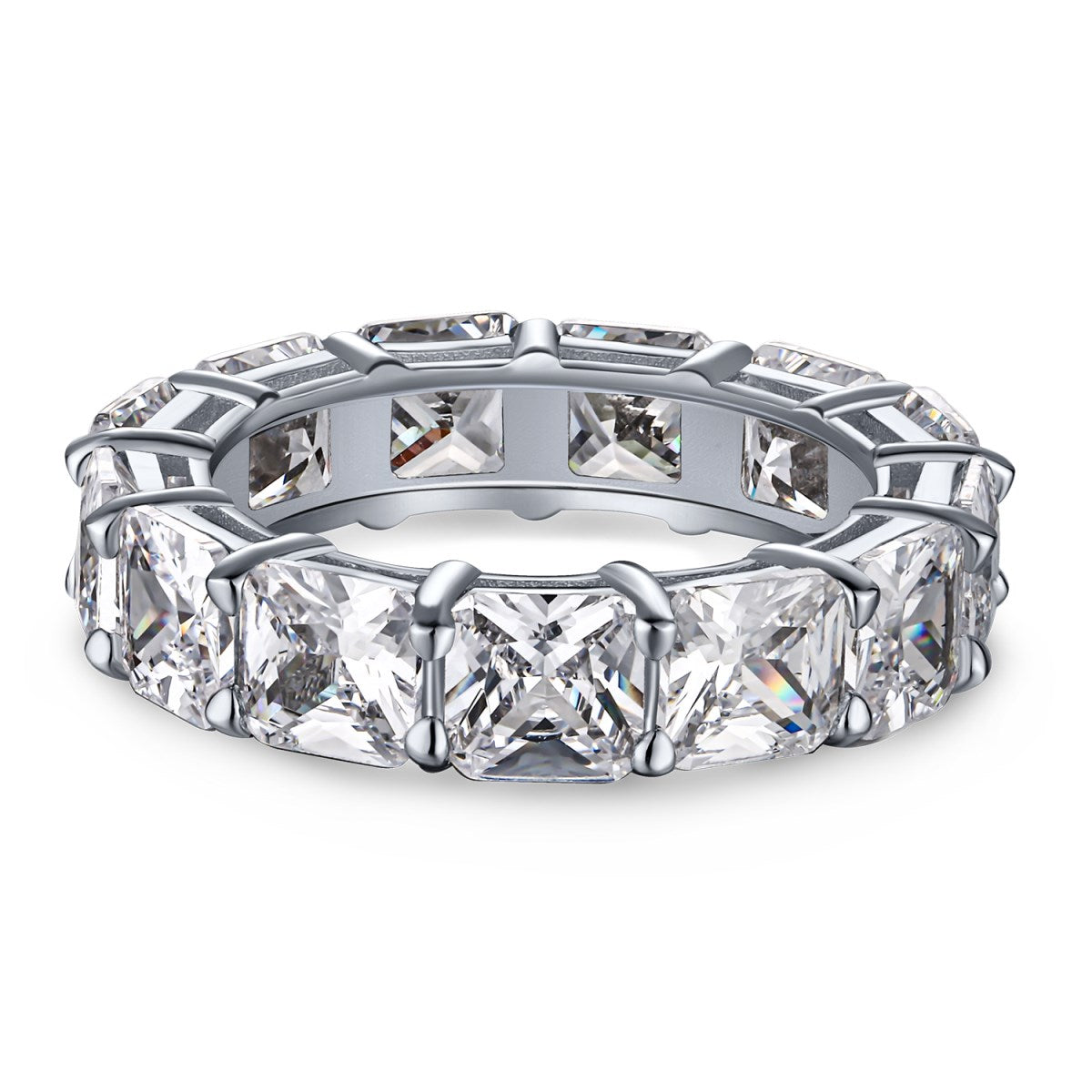 [CharmAries]Elegant Princess Cut Tennis Ring