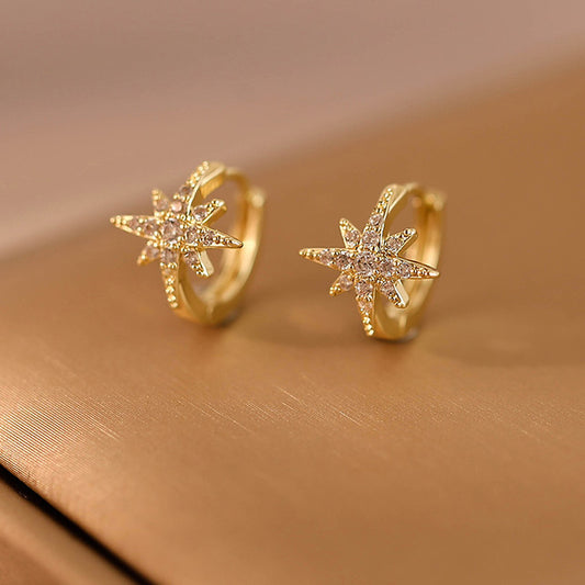 [CharmAries]STAR DIAMONDS EARRINGS GOLD