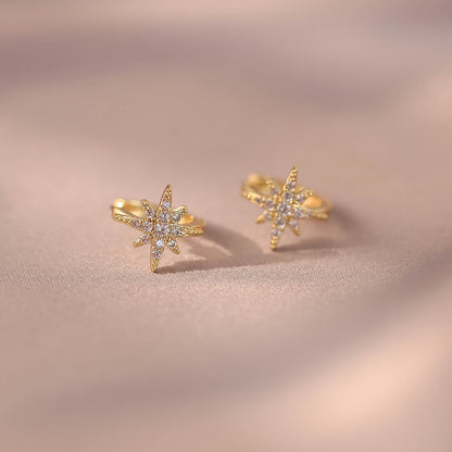 [CharmAries]STAR DIAMONDS EARRINGS GOLD