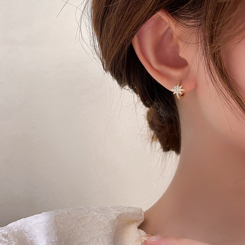 [CharmAries]STAR DIAMONDS EARRINGS GOLD