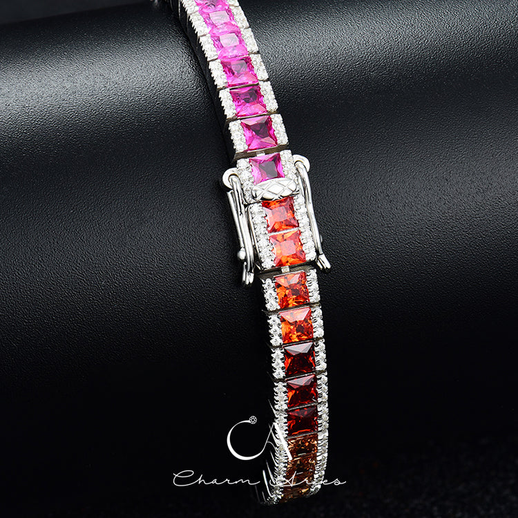 RAINBOW GEM  S925 FULL DIAMOND BRACELET