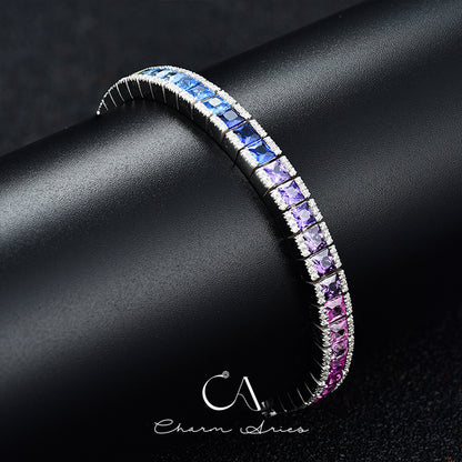 RAINBOW GEM S925 VOLLER DIAMANTARMBAND