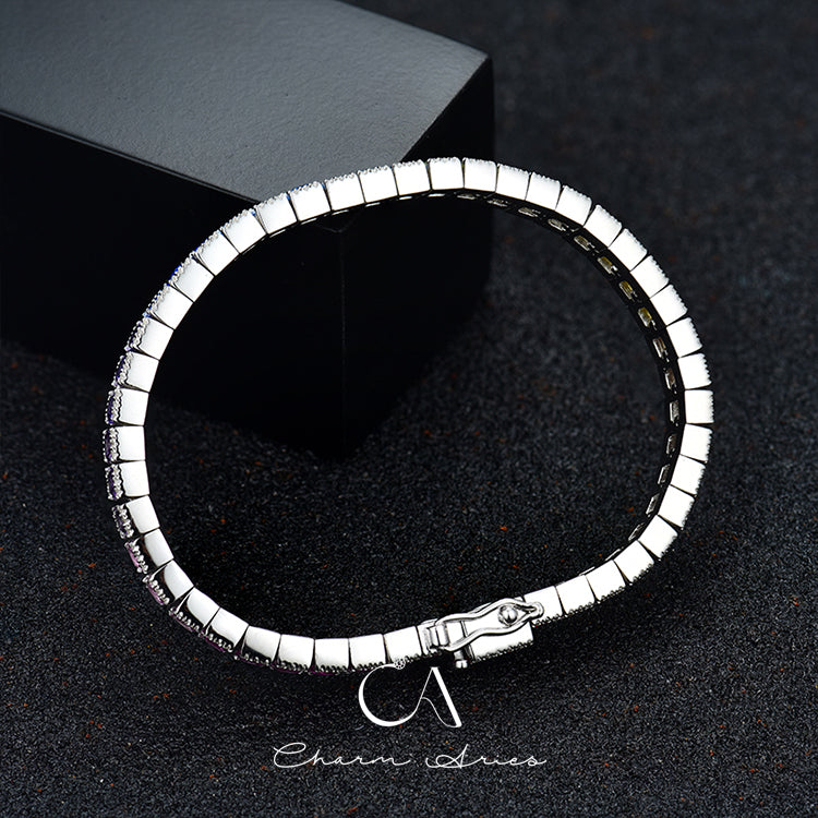 RAINBOW GEM  S925 FULL DIAMOND BRACELET